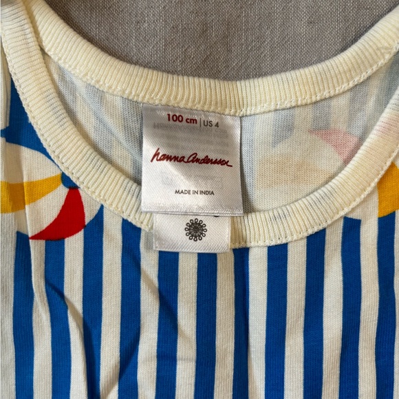 Hanna Andersson Blue Striped Dress with Beachballs. NWOT - Picture 3 of 3